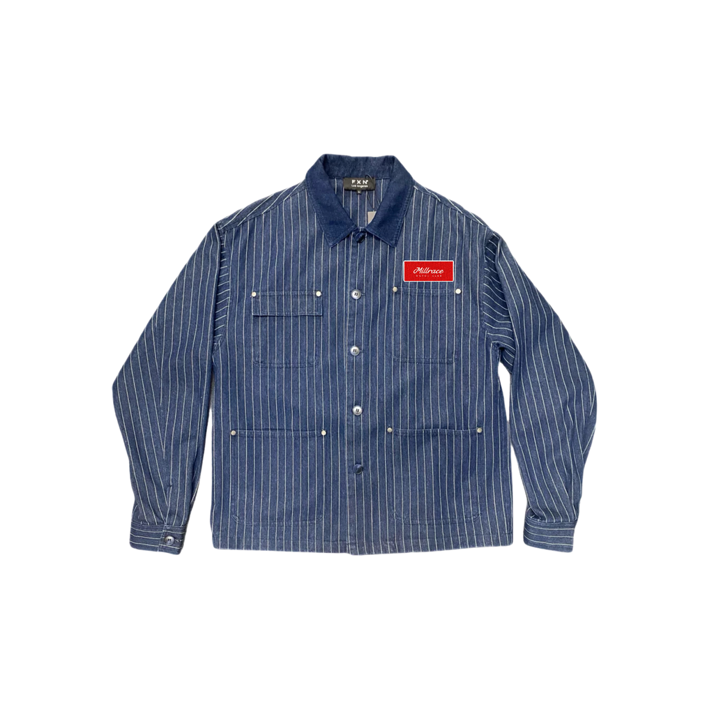 PINSTRIPE TWILL DENIM JACKET