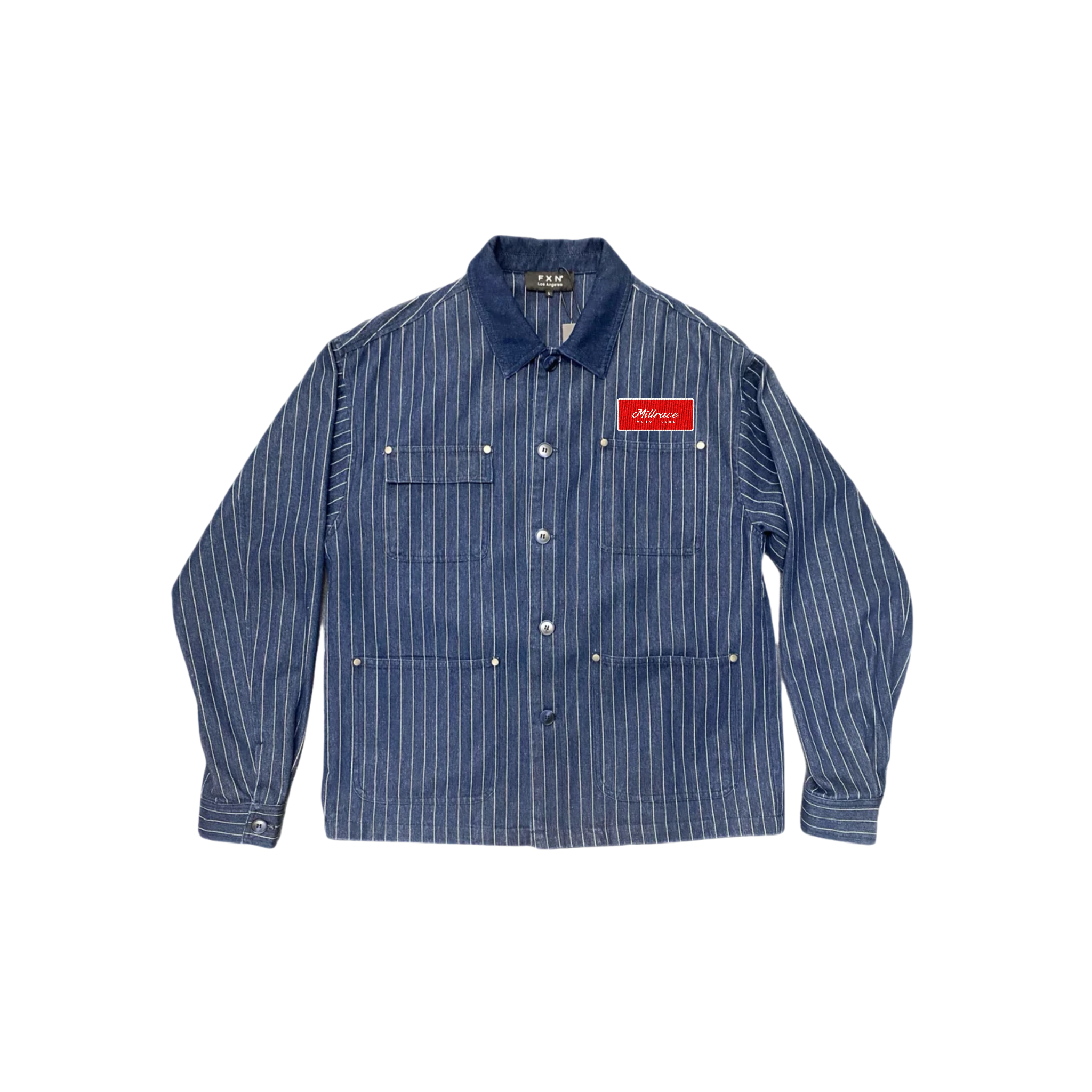 PINSTRIPE TWILL DENIM JACKET